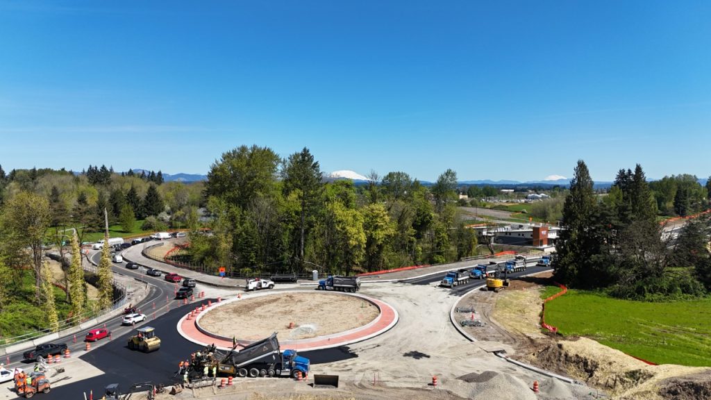 50th Ave. Roundabout and Pioneer St. Widening in Ridgefield, WA