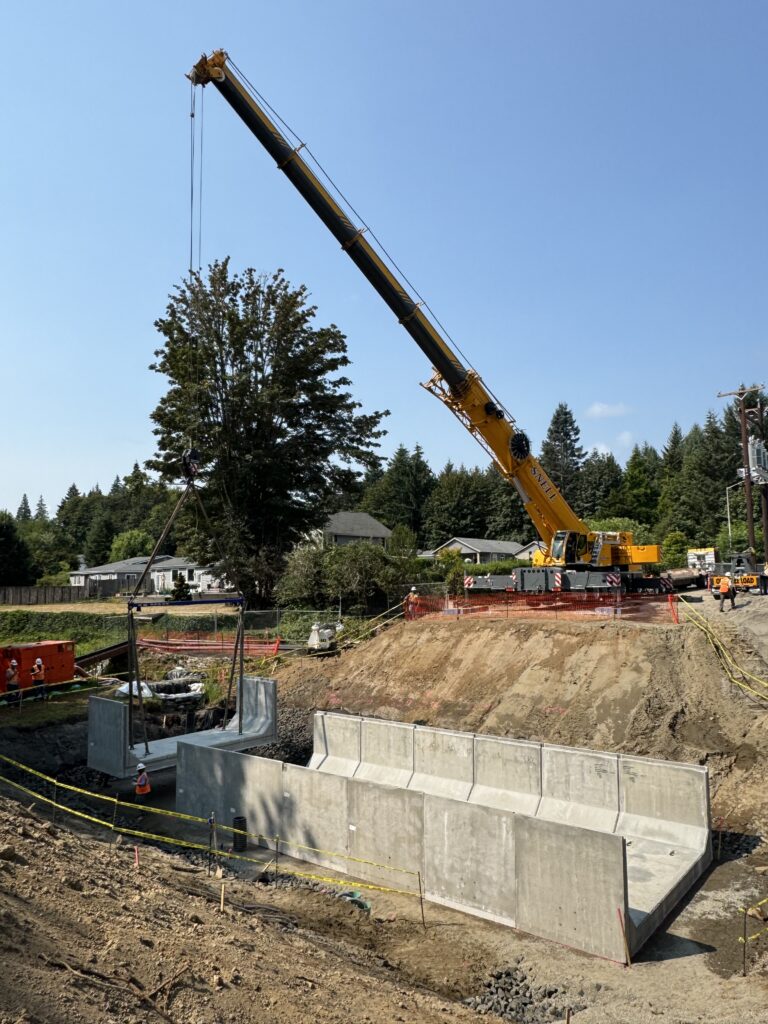 Percival Creek Project Culvert Progress Day 1